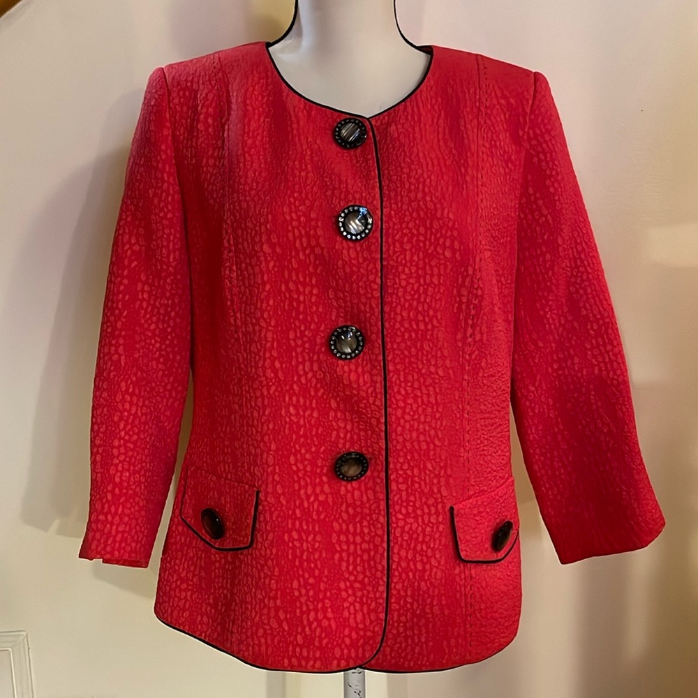 Collarless Blazer Jacket - image 1